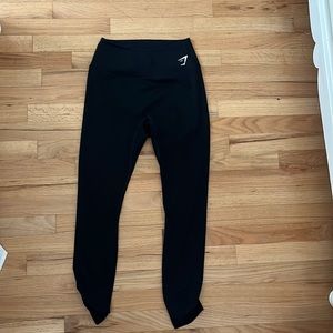 Plain black gymshark leggings size medium